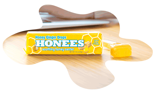 Honees Honey Ginger Drops Bar Blob