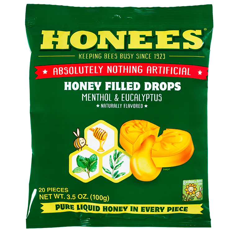 Honees Menthol Eucalyptus Drops Bag